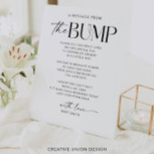 バンプベイビーシャワーのサインからのメッセージ 台座サイン