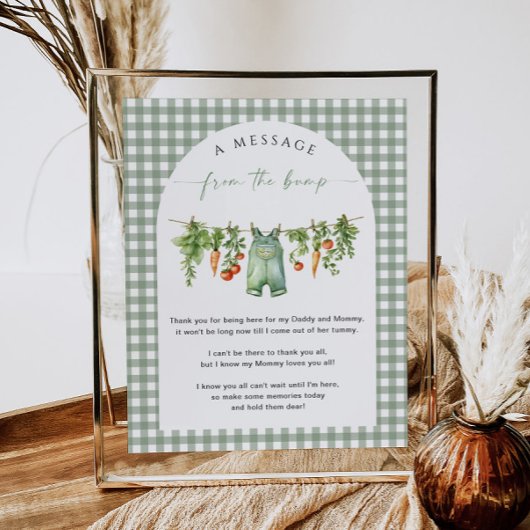 バンプベビーシャワーから地元でメッセージを育てた ポスター