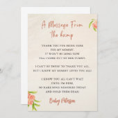 バンプベビーシャワーカードからのメッセージ 招待状 (正面/裏面)