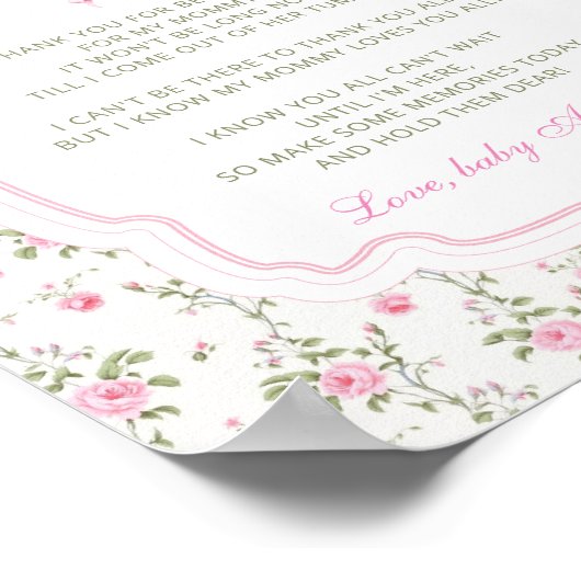 バンプラブシャック赤ちゃんシャワーからのメッセージ ポスター (角)