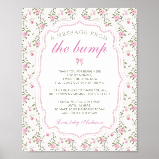 バンプラブシャック赤ちゃんシャワーからのメッセージ ポスター (正面)