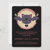 バンプル不気味かわいいハロウィーン誕生日パーティー 招待状 (正面)