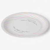 バンプ超音波かわいい赤ちゃんシャワーからのメッセージ ペーパープレート (アングル)