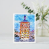 バンベルグドイツトラベルプレイスウォーターカラー ポストカード (スタンド正面)