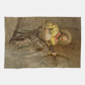 バンホスペインのーのトレイル遊ソングでカウボーイを歌う キッチンタオル (横)