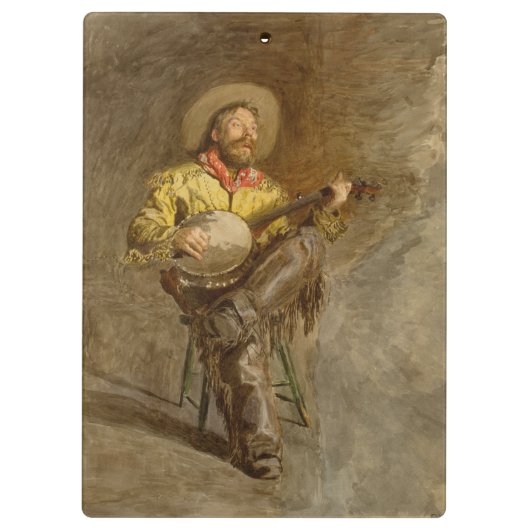 バンホスペインのーのトレイル遊ソングでカウボーイを歌う クリップボード (裏面)