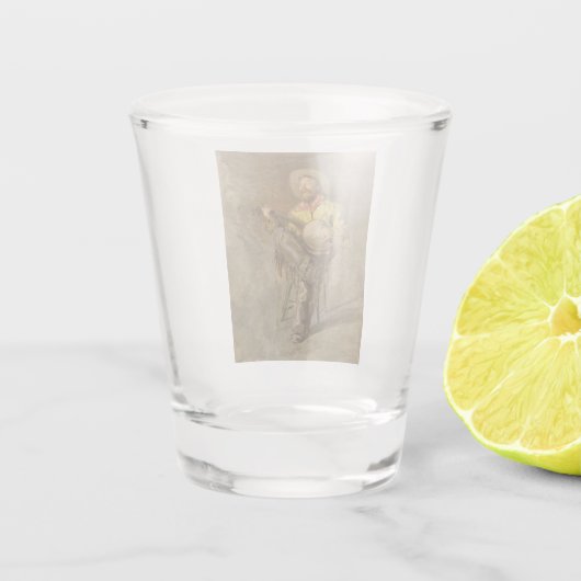 バンホスペインのーのトレイル遊ソングでカウボーイを歌う ショットグラス (裏面)