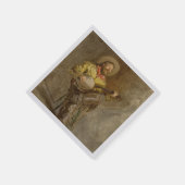 バンホスペインのーのトレイル遊ソングでカウボーイを歌う スタンダードカクテルナプキン (角)