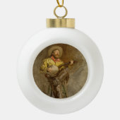 バンホスペインのーのトレイル遊ソングでカウボーイを歌う セラミックボールオーナメント (正面)