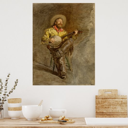 バンホスペインのーのトレイル遊ソングでカウボーイを歌う ポスター (キッチン)