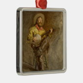 バンホスペインのーのトレイル遊ソングでカウボーイを歌う メタルオーナメント (右)