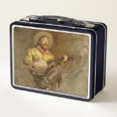 バンホスペインのーのトレイル遊ソングでカウボーイを歌う メタルランチボックス (裏面)