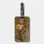 バンホスペインのーのトレイル遊ソングでカウボーイを歌う ラゲッジタグ (裏面縦)