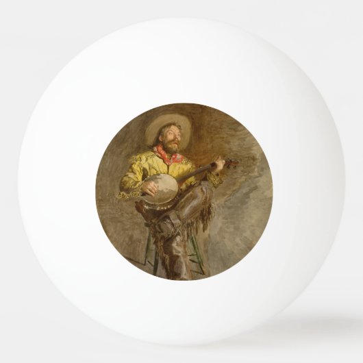 バンホスペインのーのトレイル遊ソングでカウボーイを歌う 卓球ボール (裏面)