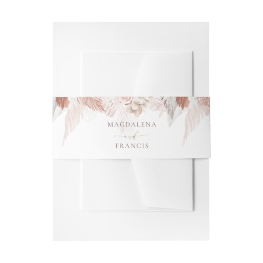 バンホパンパスグラス結婚グラス 招待状ベリーバンド (正面例)