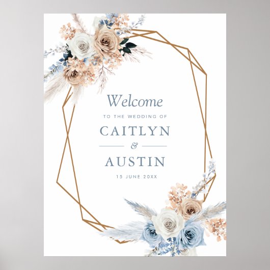 バンホパンパスダスティブルー結婚フローラ徴候 ポスター (正面)