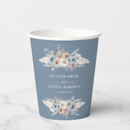 バンホパンパスダスティブルー結婚フローラ 紙コップ