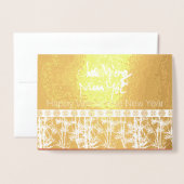 バンボスシルエットベトナム新年ラグジュアリーGC 箔カード (封筒付き正面)