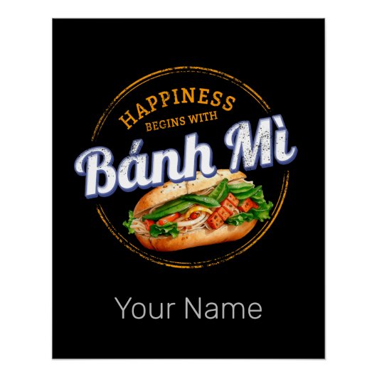 バンミ通りフードバゲットヴィンテージベトナムレトロ ポスター (正面)