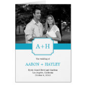 バンモダンド結婚式 プログラムカード(ターコイズ) (正面)