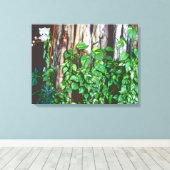 バンヤンの木に生まれたマンガのフクロウ キャンバスプリント (インサイチュ (ウッドフロア))