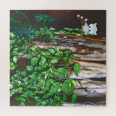 バンヤンの木に生まれたマンガのフクロウ ジグソーパズル (横)