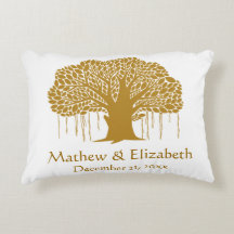 バンヤンノキの素朴な屋外の結婚式