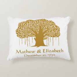 バンヤンノキの素朴な屋外の結婚式 アクセントクッション