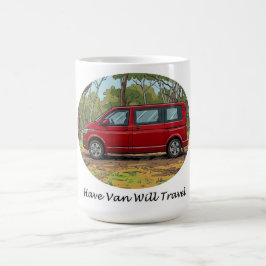 バンライフを祝して: Have Van Will Travel コーヒーマグカップ