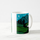 バンライフツリーズフォレストマウンテンムーンスターズを探索 コーヒーマグカップ (正面右)
