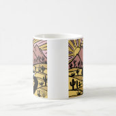 バンライフデザートマウンテンエクスプローラーサンライズ コーヒーマグカップ (中央)