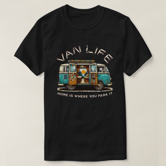 バンライフ キャンパーバン Tシャツ (デザイン正面)