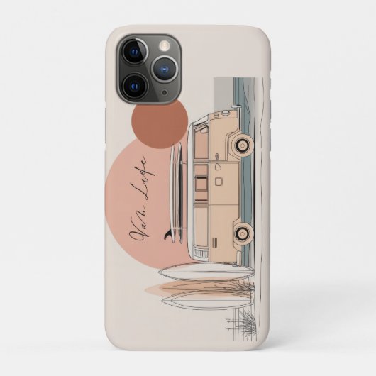 バンライフ サーフバン - レトロビーチキャンパーの美学 Case-Mate iPhoneケース (裏)