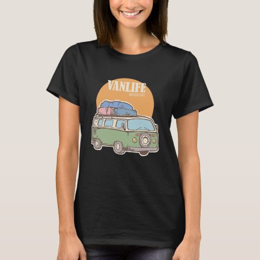 バンライフ 旅行 Tシャツ (正面)