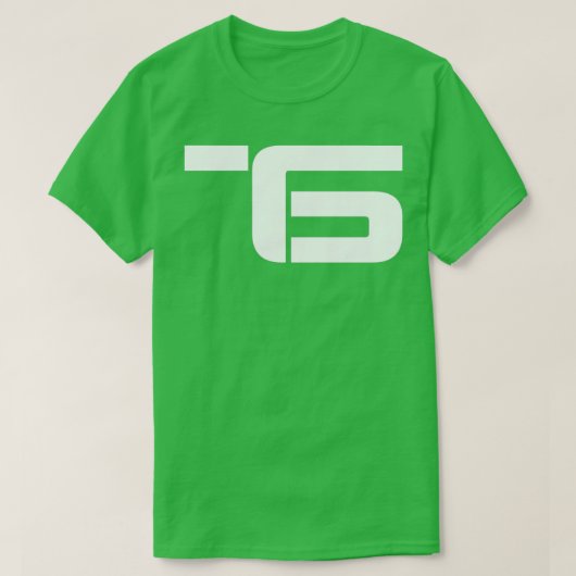 バンライフT6バッジホワイト Tシャツ (デザイン正面)