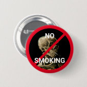 バン喫煙とのノーサインゴッホスカルアートワーク 缶バッジ (正面&裏面)