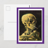 バン・ゴッホのバーニング・シーガレットとのスカル ポストカード (正面/裏面)