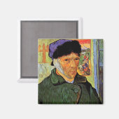 バン・ゴッホの包帯された耳のセルフポートレート マグネット (正面/裏面)