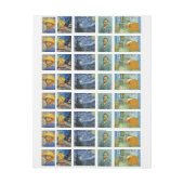 バン·ゴッホ·アート ラップアラウンド宛名ラベル (シート)