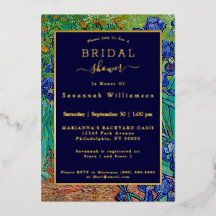 バン・ゴッホ・イリー絵画スフローラブライダルシャワー金ゴールド