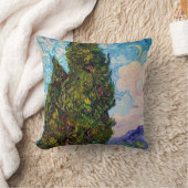 バン・ゴッホ・シプレス クッション (ブランケット)