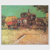 バン・ゴッホ、ジプシーとキャラバンの陣地 ラッピングペーパー (フラット)