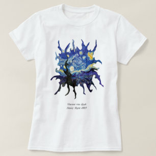 バン·ゴッホ·スターリー1889年の夜 Tシャツ
