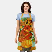 バン・ゴッホ – ヒマワリ12、有絵画名な エプロン (着用した状態)