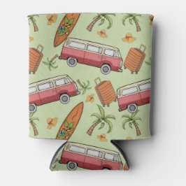 バン、サーフボード&パームツリークーラーボックス 缶クーラー