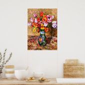 バン・リッセルベルグ – チューリップとナスタトゥルティウム ポスター (キッチン)