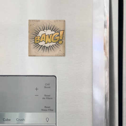 バン！ヴィンテージ漫画ブックスチームパンクポップ・アートのアート マグネット (インサイチュ (冷蔵庫))