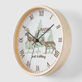 バン!冗談だろ!狩りユーモアのローマ数字 壁時計 (傾斜)