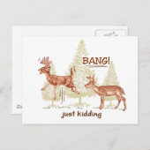バン！冗談だろ！狩りユーモア茶色はがき ポストカード (正面/裏面)