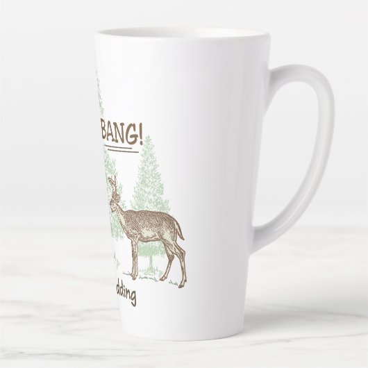 バン!冗談だろ!狩りユーモア カフェラテマグ (右)